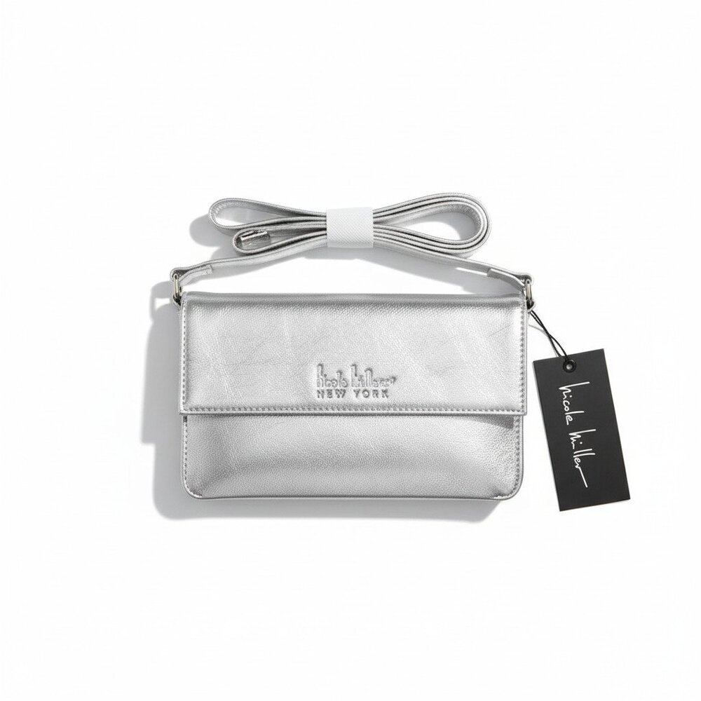 Nicole Miller, silver‎ shoulder bag NWT